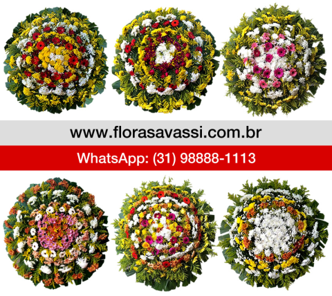 Coroa de flores Terra Santa Cemitério Parque em Sabará MG, Coroas
