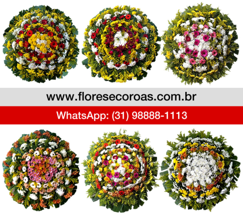 Coroa de flores Sabará floricultura entrega coroas Sabará MG